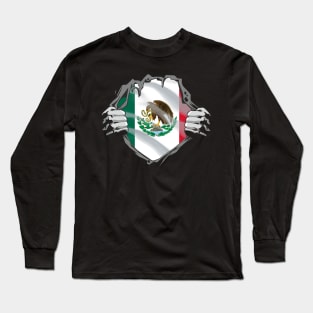 Proud Mexico Flag, Mexico gift heritage, Mexican girl Boy Friend Mexicano Chingona Long Sleeve T-Shirt